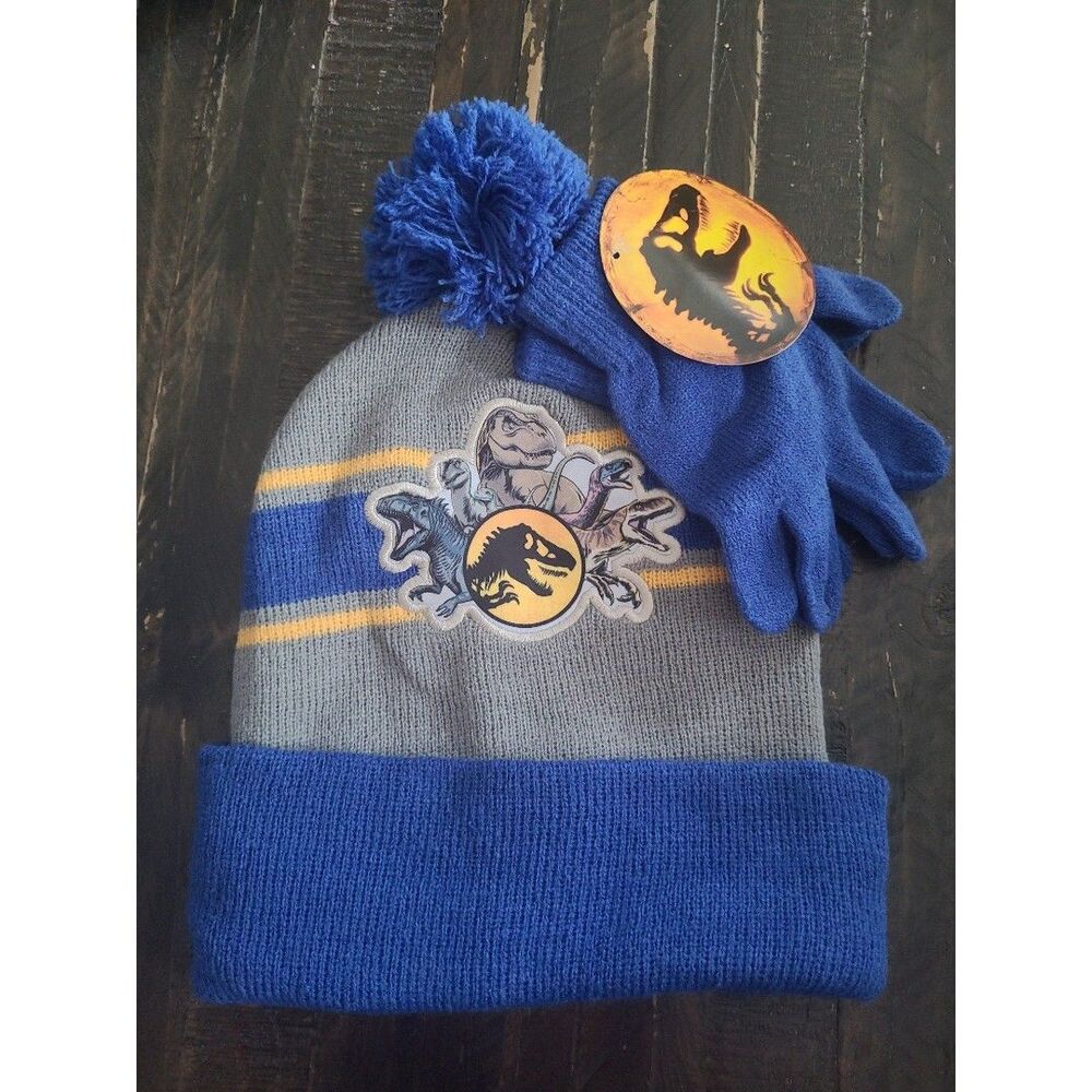 Kids Jurassic World Hat And Gloves Set